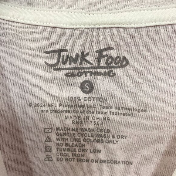 Junk Food NFL Detroit Lions Cropped Sleeveless T-Shirt Small - Picture 4 of 4